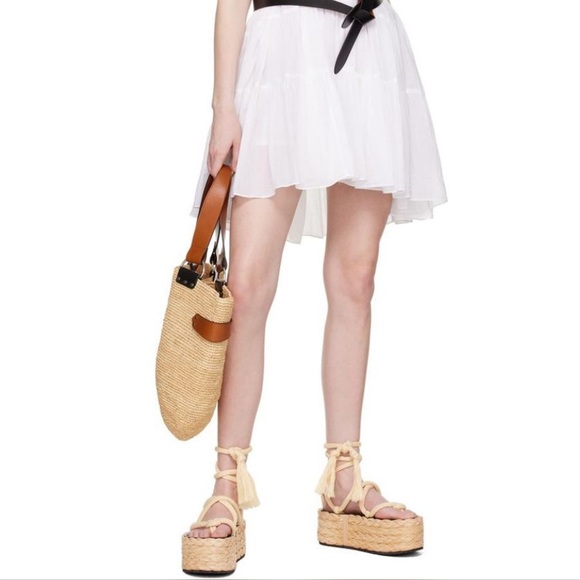 Isabel Marant Jute Raffia Platform Lace Up Espadrilles Sandals 9 40 - Picture 3 of 8